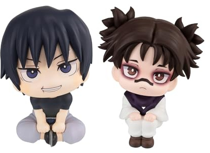Anjinguang 2pcs JJK Statue Fushiguro Toji Figur Anime Choso Action Figur Anime Mini Look Up Figuren Desktop Dekoration Modell Sammlung Geschenke für Fans