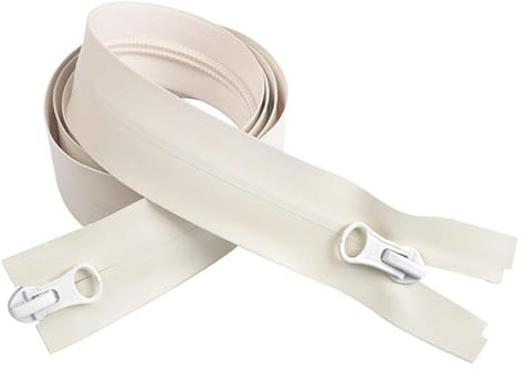 Reißverschlüsse Zwei-Wege-Reißverschluss aus wasserdichtem Nylon, Größen 5 7, doppelseitig, for Jacken, mehrfarbig, 100 cm(Beige-100cm)