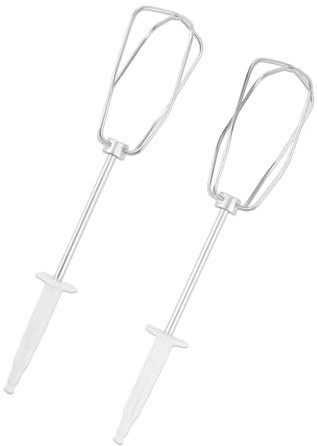 2pcs Blender Whisk Attachment Compatible with Braun Hand Mixer, Stainless Steel Egg Beater Replacement Parts and Accessories for HM3000 HM4644 HM5100 HM1010