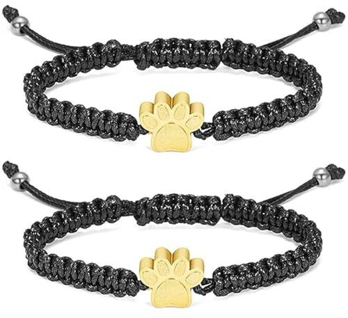 HDOYTXXM 2PCS Haustier Gedenkarmband aus Stahl, Verstellbarer Unisex Schmuck zum Aufbewahren der Haarerinnerung, Verstellbarer Haarschmuck