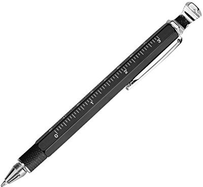 Werse 8 in 1 Metall Multitool Stift Hand Schraubendreher Lineal Kapazität Opener - Schwarz