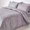 HOMESCAPES Housse de Couette 200x200 cm et 2 taies d’Oreiller 50x75 cm, Parure de lit 2 Personnes en Percale de Coton 330 Fils, Coloris Gris