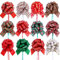 PintreeLand 12 x Weihnachts-Geschenkschleifen mit 12 Geschenkanhängern, 12,7 cm große Weihnachtsschleifen mit Schleife, Zubehör für Geschenke, Floristen, Blumenstrauß, Korb-Dekoration, einfach zu