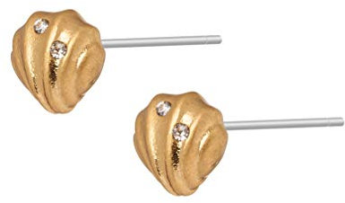 SENCE Copenhagen Ohrringe Damen Gold - Summer Light 2020 Serie Dance Earstuds Ohrstecker Muschel Messing Matt Vergoldet - EL542g