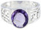 joyas plata améthyste véritables pierres précieuses925 argent violet améthyste bague - naissance février astrologie astrologie vraies pierres précieuses bague-SRAMEFC-3139-68