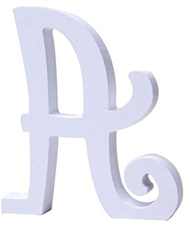 Letras y números de madera alfabeto para decoración 15cm - A