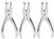 3 PCS Trou Perforateur, 3mm Mono Trou Main Papier Poinçonneuse Pince Premium en Acier Inoxydable Trou Perforateur Artisanat Papier Main Outil pour Cartes De Voeux Scrapbook Notebook