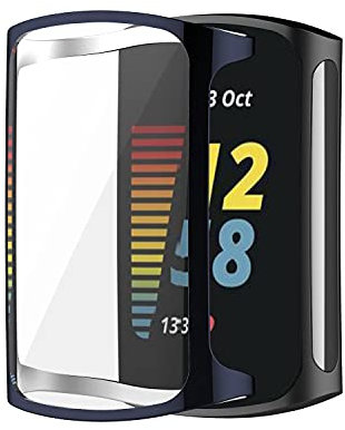 AISPORTS 2er Pack Kompatibel für Fitbit Charge 5 Hülle mit Displayschutzfolie, Ultradünne Weiche TPU-Silikon-Stoßfängerhülle Vollständige Abdeckung Schutzhülle für Fitbit Charge 5 Activity Tracker