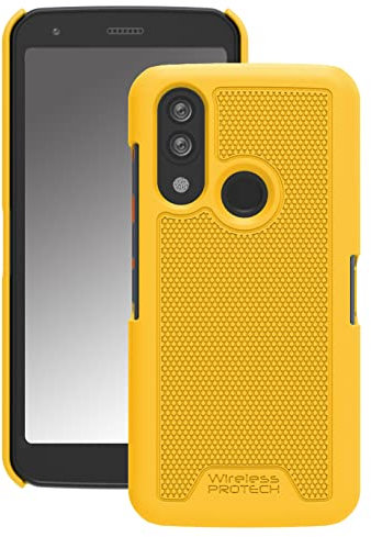 Wireless PROTECH Hülle kompatibel mit CAT S62 und CAT S62 PRO Handys, schützende Hartschalen-Hülle (gelb), (PT-SC-SF-CAT-S62)