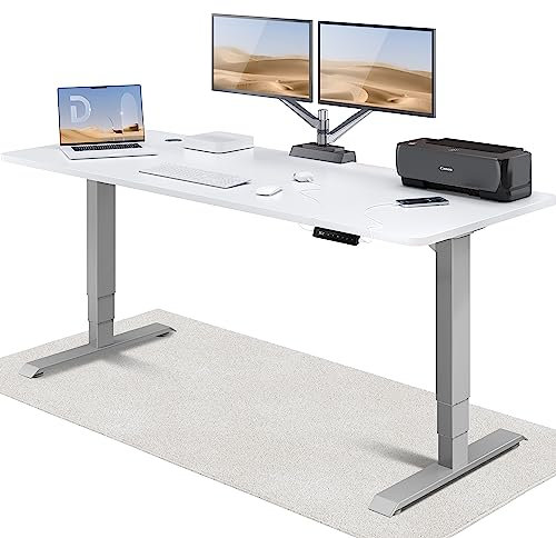 Desktronic HomePro Höhenverstellbarer Schreibtisch 200 × 80 cm – Elektrischer Schreibtisch Mit Zwei Elektrischen Motoren, Touchscreen-Steuerung und Integrierten USB-A- und USB-C-Ladeanschlüssen