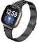 Compatibile con cinturini Fitbit Versa 4/Versa 3, cinturino sportivo in acciaio inossidabile compatibile con smartwatch Fitbit Sense/Sense 2 per donna e uomo (nero)