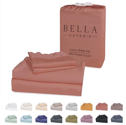 Bella Coterie Luxus-Bettwäsche-Set aus Bambus-Viskose, geteilt, King-Size, 100 % biologisch angebaut, ultraweich, kühlend für heiße Schläfer, 45,7 cm tiefe Taschen, Rosinen