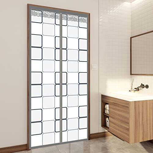 Cortina Térmica Magnética Con Aislante Térmico,Aislamiento Cortina Mosquitera Magnética Para Aire Acondicionado,Cortina Aislante Térmico Magnética Para Puertas Impermeable,W×H-80×200cm(31×79in)
