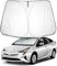 BIXUAN Sonnenschutz kompatibel mit Toyota Prius XW50 Prime 2015-2023 Windschutzscheibe für das Auto Frontscheibenabdeckung Windschutz für Frontscheibe Blockiert UV Abdeckung Faltbar