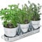 PERFNIQUE Jardinière d'herbes aromatiques d'intérieur pour intérieur/extérieur, Pots de Fleurs de Ferme, kit de Jardin d'herbes aromatiques avec Plateau, Pots de fenêtre pour Plantes d'intérieur