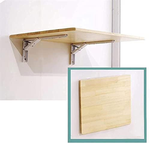 GLTZEN Computerarbeitsplätze für zu Hause | An der Wand befestigter klappbarer Wandtisch | Abklappbarer Schreibtisch | Balkon-Hängetisch für den Außenbereich, Klapptische für kleine Räume, Holz (SI