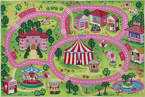 andiamo Teppich Wonderland Kinderteppich für Mädchen mit modernem Design Spielteppich Kinder 100 x 150 cm rosa