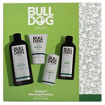 BULLDOG SKINCARE - Morning Routine Kit Giftset for Men | Original Shower Gel, Shampoo, Moisturiser & Deodorant