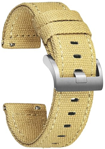 hemsut h Canvas Quick Release Uhrenarmband 18mm 20mm 22mm 24mm Ersatz Uhrenarmbänder für Männer Frauen
