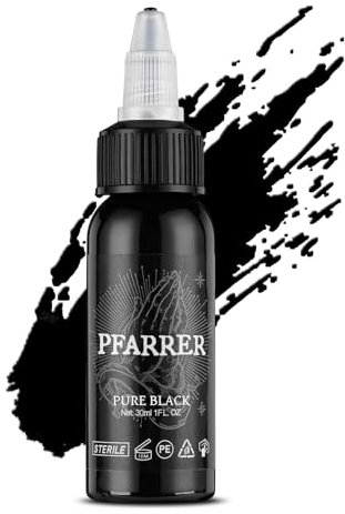 PFARRER Tattoo Farbe Black 1oz(30ml) hautfreundlich USA Standard Tattoo Farbe Schwarz Pure Black TI7003-30-001