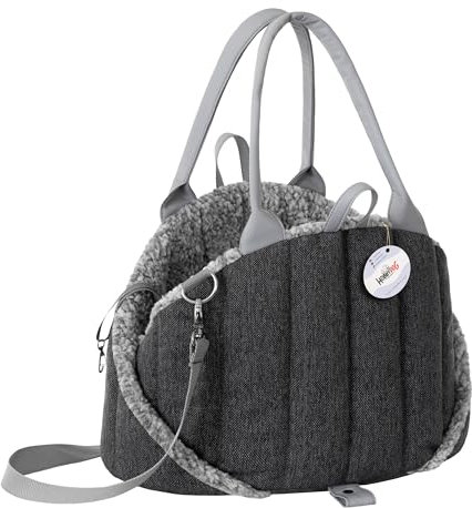 Hundetasche, Tragetuch, Tragetasche, Haustier, Transporttasche, Höhenverstellbar, Hundezubehör, Transportbox, Reise, 38x24x28 cm, Schwarz Inari