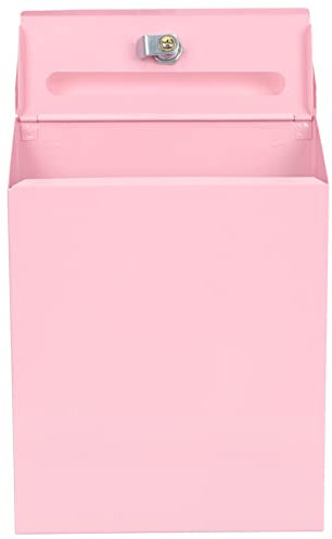 BESTonZON Briefkasten Mit Schloss Kasten Geldsammeldose Europäischer Briefhalter Für Den Innenbereich Fänger Aufkleber Brief Paketpost Wohnaccessoire Brief Haushaltsprodukte