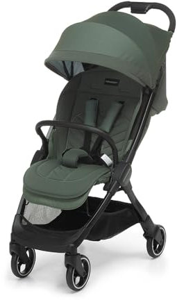 Foppapedretti Passeggino Leggero Ciao, per bambini 0-22 Kg (0-4 anni), Chiusura ad 1 mano, Self-Standing, Schienabile Regolabile, Ruote Ammortizzate, Porta Oggetti, Telaio in Alluminio, Forest