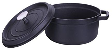 Casseruola in ghisa da 24 cm Pentola per zuppa in coccio in ghisa 3,8 L 2-5 Persone Applicare su fornelli Fornello a Gas, Fornello a induzione