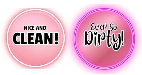 Stylish Pink Womens Dishwasher Clean Dirty Magnetic Sign Ultra Strong Clean Dirty Sign Indicator for Dishwashers and Washing Machines