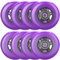 WHEELCOME Inline-Skate-Rollen für den Innen- und Außenbereich, 85a, Rollhockey-Räder mit Kugellagern, ABEC-9 für Roller-Gepäckreparatur, 64 mm, 70 mm, 72 mm, 76 mm, 80 mm Durchmesser, 8 Stück (lila,