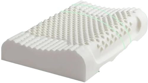 Latex-Nackenkissen Reines Naturlatex-Kissen, heilendes Nackenschutz, Wirbel, Gesundheitspflege, orthopädisches Kissen, langsamer Rückprall, 55 x 35 cm Latex-Kopfkissen