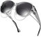 URUMQI Sonnenbrille für Brillenträger Damen Überzieh Sonnenbrille UV400 Schutz Blendschutz Polarisierte Fit over Brille Ultra Leicht Katzenauge Grau Rahmen