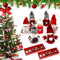 LPAMABA 12er Set Mini Weihnachtswichtel Anhänger Weihnachtsschmuck Wichtel Weihnachtsbaum Anhänger Christbaumanhänger Baumanhänger Wichtel Christbaum Deko Weihnachtswichtel Figuren Anhänger Schmuck