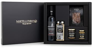 Confezione Regalo Tartufo BUCAREST - Cesti Natalizi Pasquali a base di Tartufo - Prodotti Tipici Artigianali - Idea Pacco Gastronomico Natale Pasqua - Truffle Gift Idea - Martelli Fabiano Tartufi