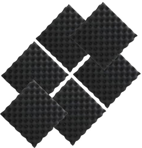 QUMIIRITY 6stücke Teiliges Selbstklebende Hochdichte Schallabsorber-wandpaneele Zur Schallisolierung Und Raumakustikdämmung Für Studio Und Wohnräume