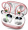 Poounur Wireless Earbuds, Bluetooth 5.4 Headphones with 4 ENC Noise Canceling Mic, 50H Stereo Sport Ear Buds with Earhooks, Dual LED Display Earphones, IP7 Waterproof Wireless Headphones, Pink Gold