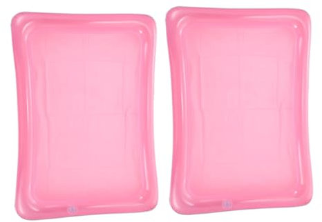 BESTonZON 2pcs Inflatable Storage Pad for Pool Picnic Food Drink Holder Inflatable Serving Bar Pvc Material for Swimming Pool Parties
