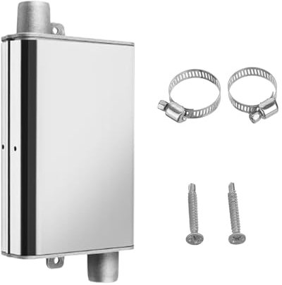 24mm Abgasschlauch Schalldämpfer,Edelstahl Standheizung Auspuff Schalldämpfer,Dieselheizung Abgasrohr Schalldämpfer Standheizung für Auto Auspuffanlagen,Abgasschalldämpfer für Dieselheizung (silber)