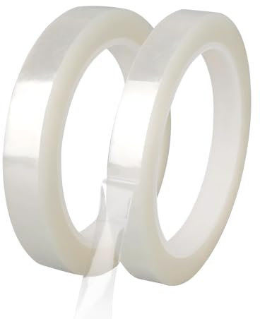 Qrity 2 Stück Isolierband Wasserdichtes Klebeband, 15mm x 66m Kabelbaum Klebeband, Klebebänder für Elektrisches zum Basteln, Transparent