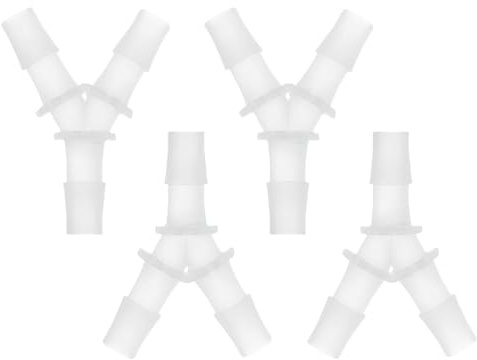HOPESPANNER Plastic Hose Barb Fitting 7/16 Y Shaped Barb Connector PP 4 Pcs