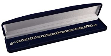 Blau Samt Ohrringe Reifen Uhr Halskette Armband Präsentation Einzelhandelskollektion Schmuck (100, Armbandbox/Uhr)