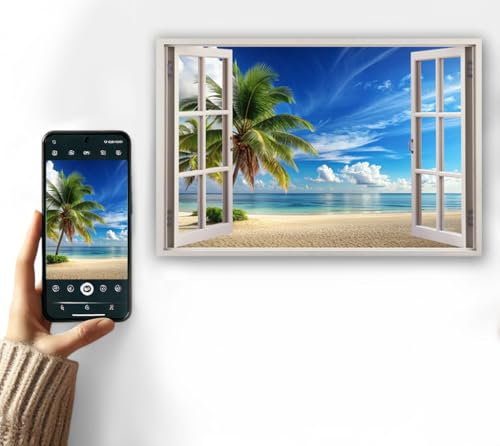 Paul Sinus Foto Fensterbild auf Leinwand viele Größen SOFORT ONLINE Upload eigenes Bild auf Canvas mit Holzrahmen - Wandbild mit Wunschmotiv - Persönliches Kunstdruck personalisiert