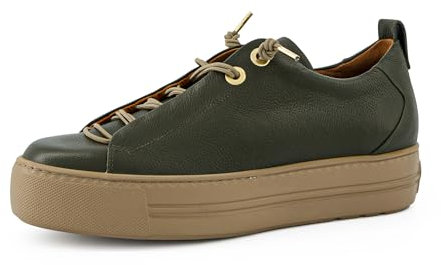 Paul Green Damen, Frauen Low-Top Sneaker,Halbschuhe,straßenschuhe,Strassenschuhe,Sportschuhe,Freizeitschuhe,Turnschuhe,Grün (MAINCALF/Olive),37 EU / 4 UK