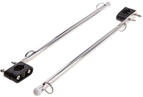 Okiyakusama 2 Stück Marine Edelstahl Flaggenmast für Boots Yacht 7/8 Schienen