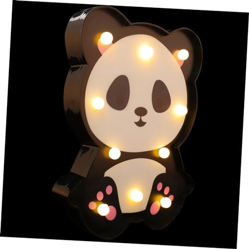 VILLCASE Panda -licht Bemalt Dekoration Drinnen Nachtlicht Cool Lampe Led Panda Tischleuchte Pvc