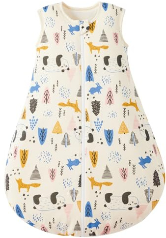 Duomiaomiao Schlafsack Baby Ganzjahres, Baumwolle Baby Winterschlafsack Winter, Junge 100% Baumwolle Neugeboren, Mädchen Schlafsack 1.5 tog, Warmer Neugeborene, Atmungsaktiver Winter Mädchen(XMSL-M)