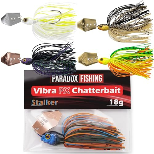 Paradox Fishing Chatterbait Spinnerbait Hecht 5 Stück 12g/15g/18g – Hecht Jig Spinner Hecht köder - Hechtköder