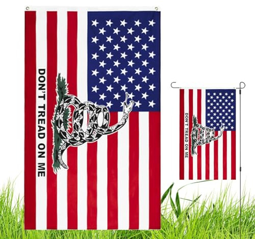 Bandera Don't Snack On Me - Banner De Banderas De Países Para Interior De 35 × 59 Pulgadas | Bandera De Doble Cara Al Aire Libre Con Serpiente De Cascabeles Tea Party, Banderas Libertarias De Gadsden
