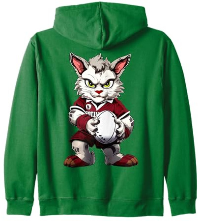 Katze Rugby Kapuzenjacke