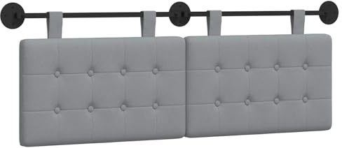 vidaXL Hängendes Kopfteil Stoff, Stylisches hängendes Kopfteil für Schlafzimmer, modern und platzsparend, gepolstert und wandmontiert